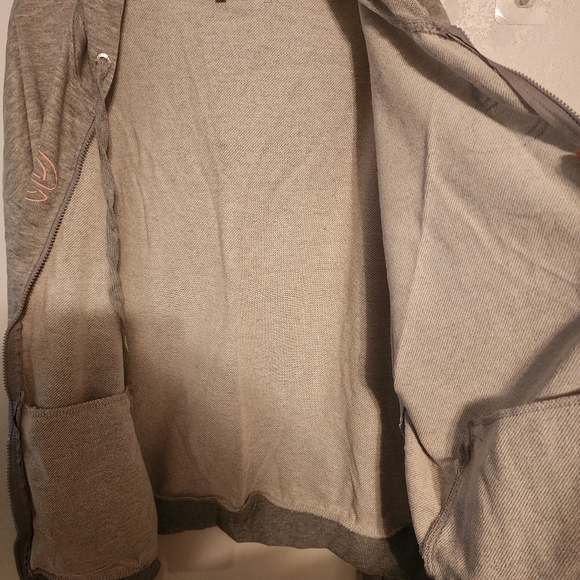 Bebe Sport Gray Multicolor Logo Full Zip Hooded Jacket Sz 3X NWT - Picture 8 of 11